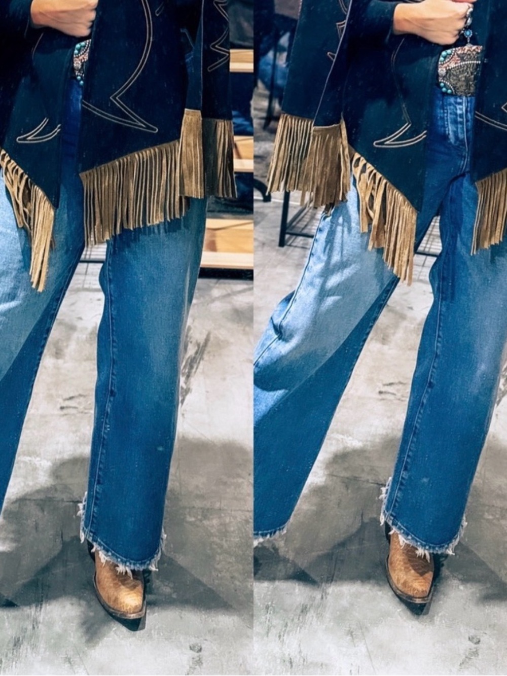 Cleo + Wolf High Rise Wide leg Jeans - Picture 4 of 6